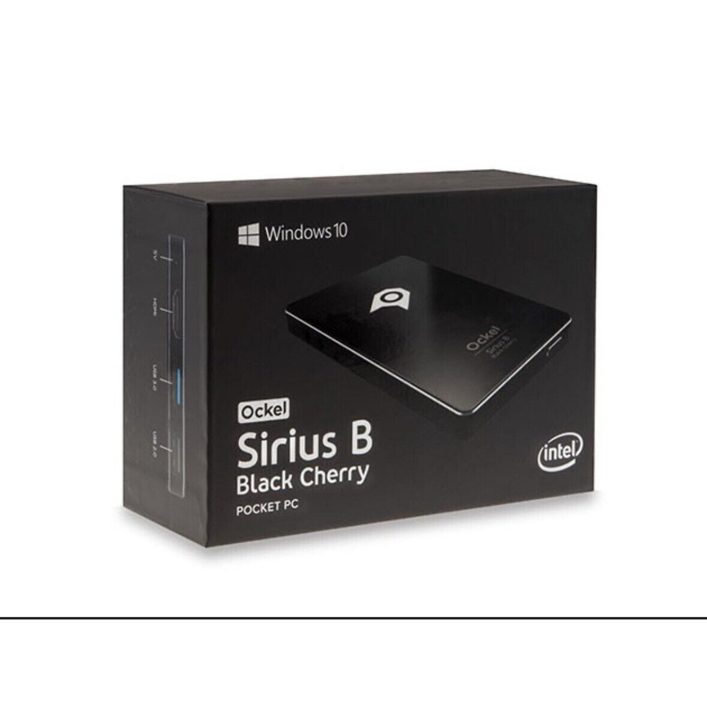 Ockel Sirius B Black Cherry Mini PC Atom x5-Z8300 4GB RAM 64GB Windows 10